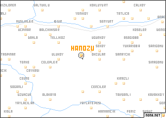 map of Hanözü