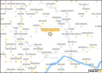 map of Hansan-ni