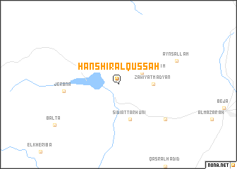 map of Hanshīr al Quşşah