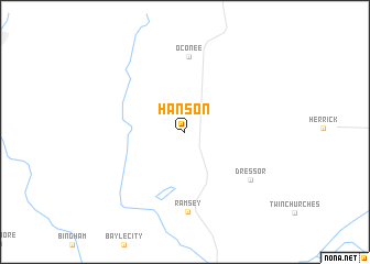 map of Hanson