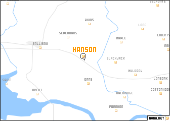 map of Hanson