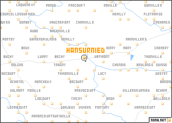 map of Han-sur-Nied