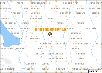 map of Hanţa de pe Vale