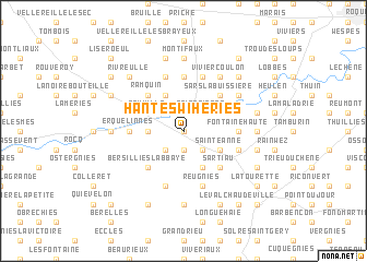 map of Hantes-Wihéries