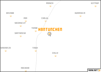 map of Hantunchén