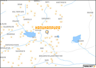 map of Hanumānpura
