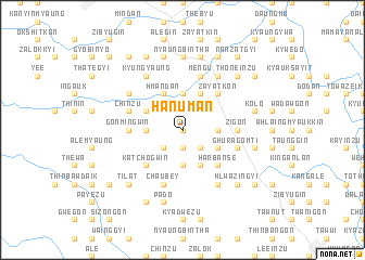 map of Hanumān