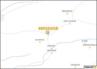 map of Hanusivka