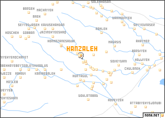 map of Ḩanz̧aleh