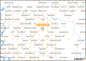 map of Hāpānia