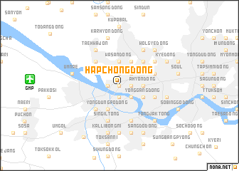 map of Hapchŏng-dong