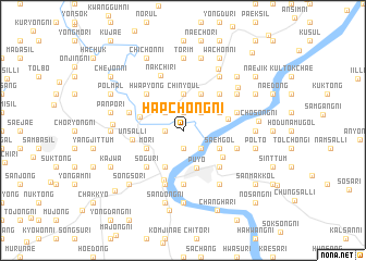 map of Hapchŏng-ni