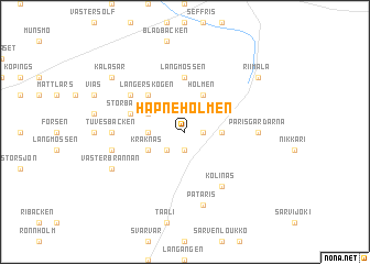map of Hapneholmen