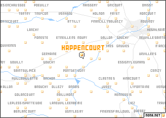 map of Happencourt