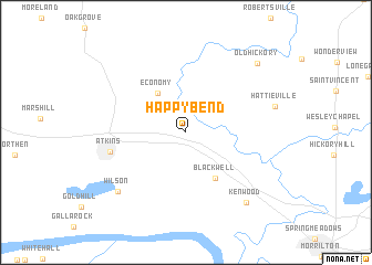 map of Happy Bend