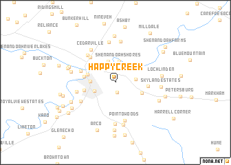 map of Happy Creek