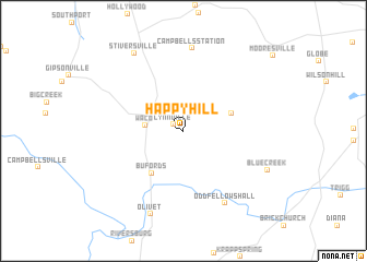 map of Happy Hill