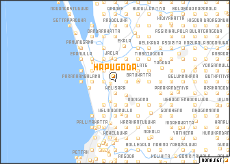 map of Hapugoda