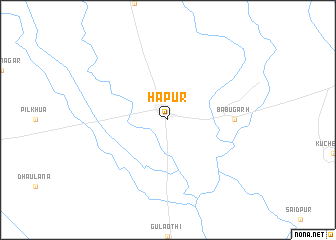 map of Hāpur