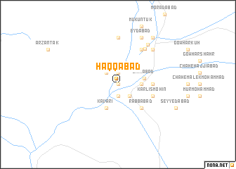 map of Ḩaqqābād