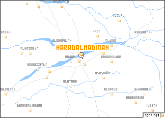 map of Ḩaraḑ al Madīnah