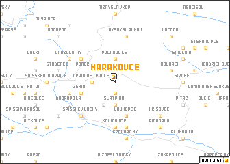 map of Harakovce