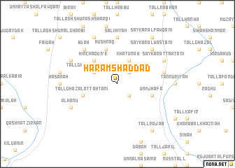 map of Ḩaram Shaddād