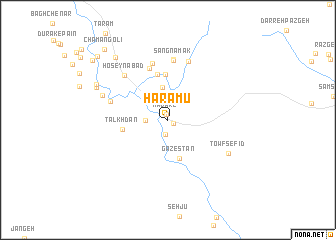 map of Ḩaramū