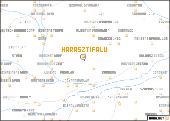 map of Harasztifalu