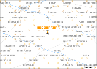 map of Haravesnes