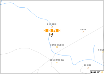 map of Ḩarāzah