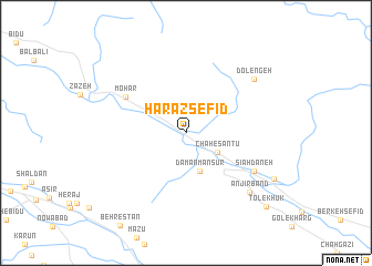 map of Harāz Sefīd