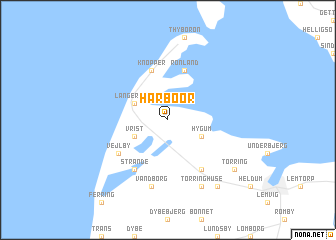 map of Harboør