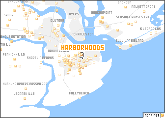 map of Harbor Woods