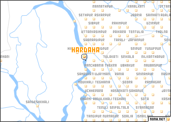 map of Hārdaha
