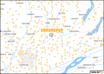 map of Hardāspur