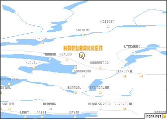 map of Hardbakken