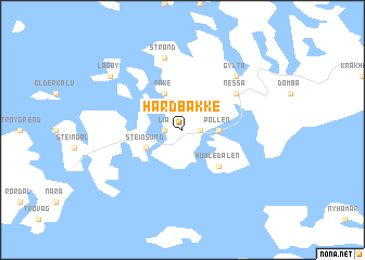 map of Hardbakke