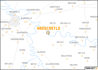map of Hardcastle