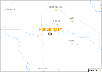 map of Harden City