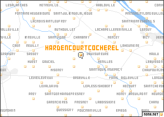 map of Hardencourt-Cocherel