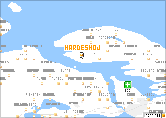 map of Hardeshøj