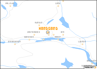 map of Hårdgård