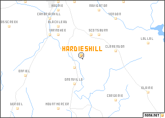 map of Hardies Hill