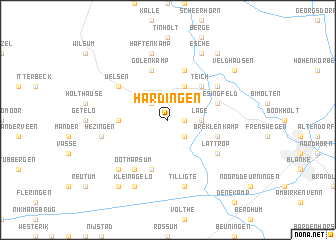 map of Hardingen