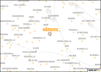 map of Harding