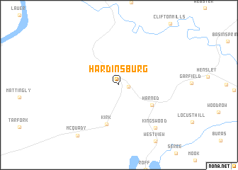 map of Hardinsburg