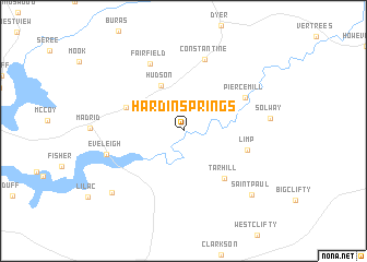 map of Hardin Springs