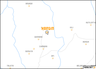 map of Hardin