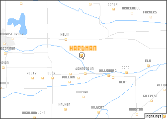 map of Hardman